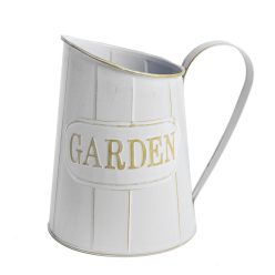 BADKANNE WEISS BLUMEN+GAR 13*18