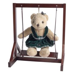 BÄRMÄDCHEN SCHAUKELEN /HOLZ/ 30CM