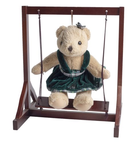 BÄRMÄDCHEN SCHAUKELEN /HOLZ/ 30CM