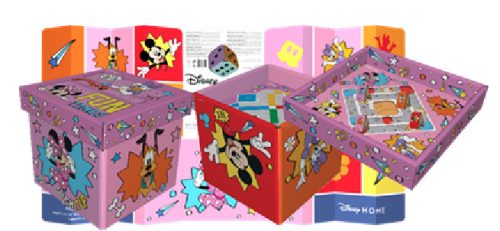Minnie Maus Spielzeugkorb 20L (4-in-1-Brettspiel, Aufbewahrung, Sonnenschutz, Stuhl)