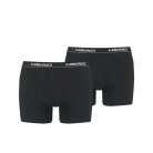 Head Basic Herrenunterhose - Baumwollboxershorts - 2 Stück/Packung - Schwarz - S