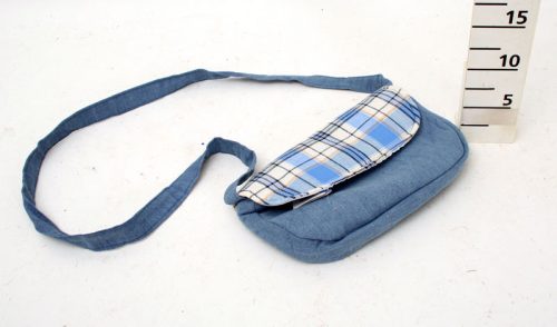 SCHULTERTASCHE JEANSBLAU 25CM