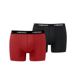   Head Microfiber Herrenunterhose - Mikrofaserboxershorts - 2 Stück/Packung - Rot-Schwarz - M