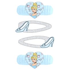   Disney Prinzessinnen glitzerndes Haarspangen-Set und 2 Haargummis in einem