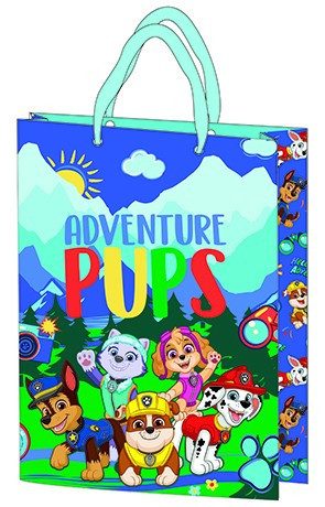 Geschenktüte 23x18x8,5 cm, laminierte Kunststoffoberfläche - Paw Patrol Blau