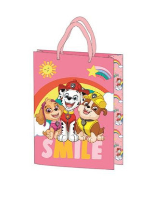 Geschenktüte 34x26x12 cm. 4er Pack FSC Paw Patrol Pink