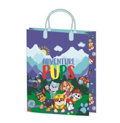 Geschenktüte 32x27x10 cm, laminierte Kunststoffoberfläche - Paw Patrol Pink