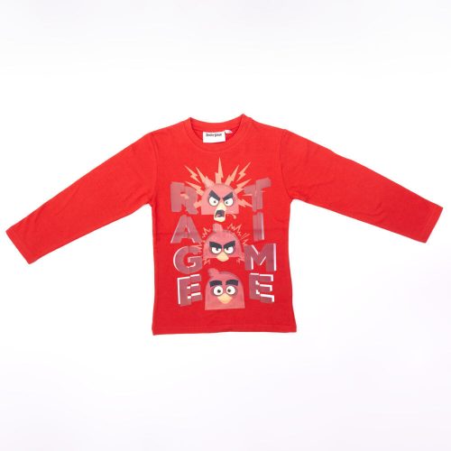 Angry Birds Jungen Langarmshirt - Baumwollshirt - Rot_110