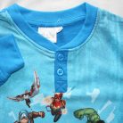 Langer dünner Baumwollkinderpyjama - Avengers - mit Iron Man Muster - Jersey - mittelblau - 104
