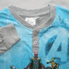 Langer dünner Baumwollkinderpyjama - Avengers - mit Gruppenbildmuster - Jersey - grau - 128