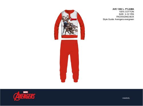 Avengers Kinderpyjama - Jersey Baumwollpyjama - Rot - 110