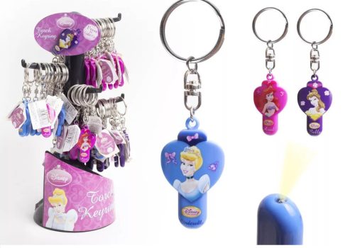 DISNEY PRINZESSINEN SCHLÜSSELANHÄNGER MIT TASCHENLAMPE