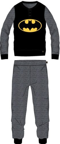 Batman Herren dünner Baumwollpyjama - Jersey-Pyjama - Schwarz-Dunkelgrau