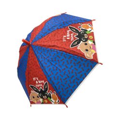 Bing Kinder Halbautomatik-Regenschirm - 68cm - Blau und Rot