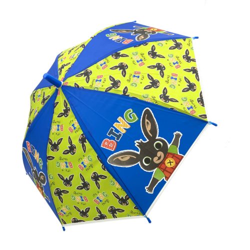 Bing Kinder Halbautomatik-Regenschirm - 74cm - Blau und Grün