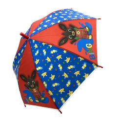 Bing Kinder Halbautomatik-Regenschirm - 74cm - Blau und Rot