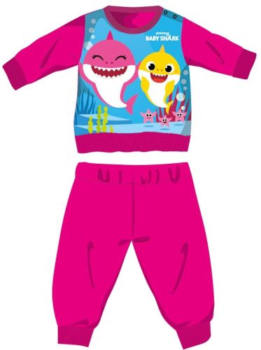Baby Shark Winter Warmes Baby Pyjama - Baumwollflanell Pyjama - Pink - 98