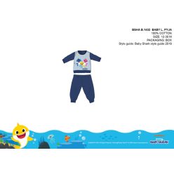   Baby Shark Baby Pyjama - Jersey Baumwollpyjama - dunkelblau - 92