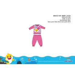   Baby Shark Baby Pyjama - Jersey Baumwollpyjama - dunkelrosa - 80
