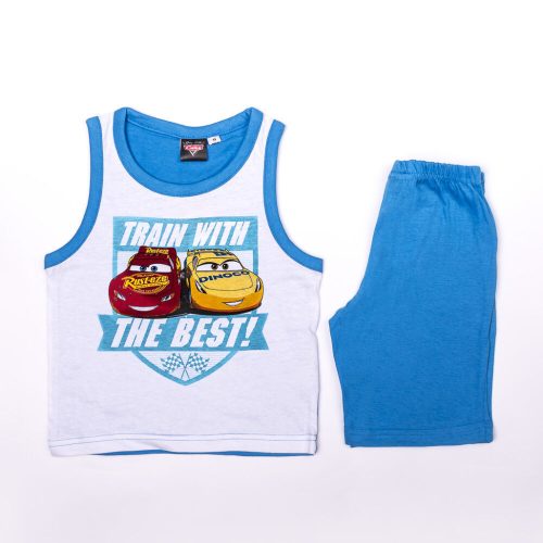 Cars Jungen Baumwoll-Sommer-Set - Trikot-Shorts-Set - Hellblau - 128