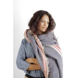 Cecilia Gallerani Schal - 200x98 cm - blau gestreift