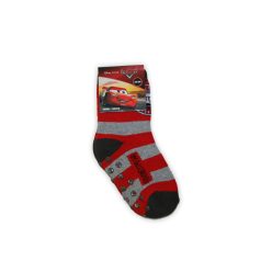  Rutschfeste Kinderstrümpfe - Cars - Plüschsocken - Rot-Grau - 31-34