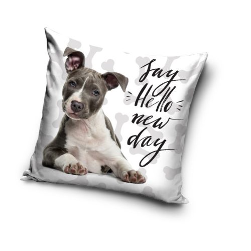 Hunde Kissenbezug 40x40 cm - weiß