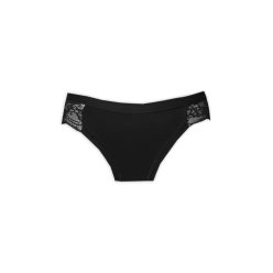   Damenunterhose - Hüftmodell - hinten mit Spitzenbesatz - schwarz - L