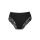 Damenunterhose - mit breitem Seitenbereich - vorne mit Spitzenbesatz - schwarz - L