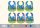Enrico Coveri Baby Lätzchen 6 Stück/Packung - Baumwoll-Lätzchen 30 x 18 cm - Blau
