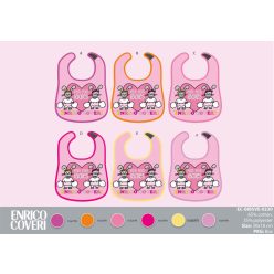   Enrico Coveri Baby Lätzchen 6 Stück/Packung - Baumwoll-Lätzchen 30 x 18 cm - Rosa