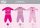 Enrico Coveri lange schmale Baby-Pyjama - 100% Baumwoll-Pyjama - Hellrosa - 74