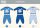 Enrico Coveri lange schmale Baby-Pyjama - 100% Baumwoll-Pyjama - Hellblau - 92