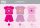 Enrico Coveri Kurzarm-Sommer-Baby-Pyjama - 100% Baumwollpyjama - pink - 86