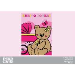 Enrico Coveri Baby Fleece Decke - 90 x 120 cm - rosa