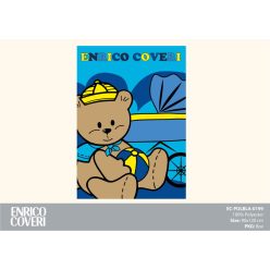 Enrico Coveri Baby Fleece Decke - 90 x 120 cm - blau