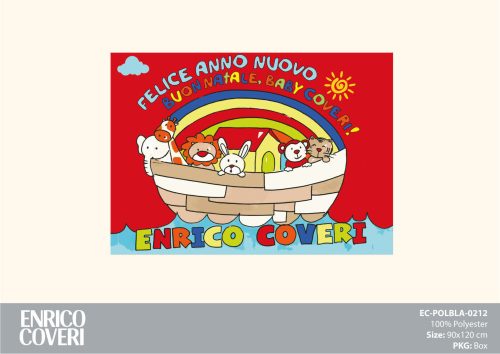 Enrico Coveri Baby Fleece Decke - 90 x 120 cm - rot