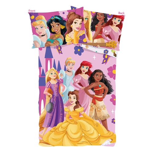 Disney Prinzessinnen Kinderbettwäsche-Set 100% Baumwolle - 100*135cm + 40x60cm