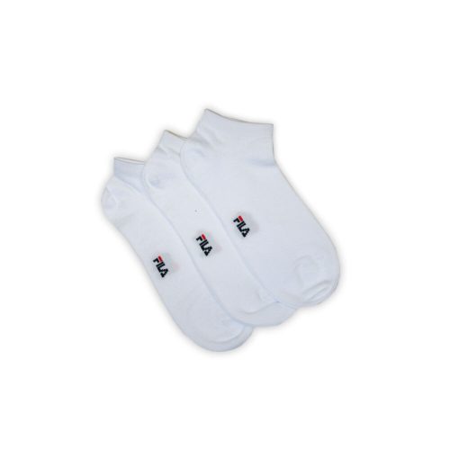 Fila Unisex merzerisierte Sneakersocken - 3 Paar/Packung - Baumwoll-Sneakersocken - Weiß - 39-42