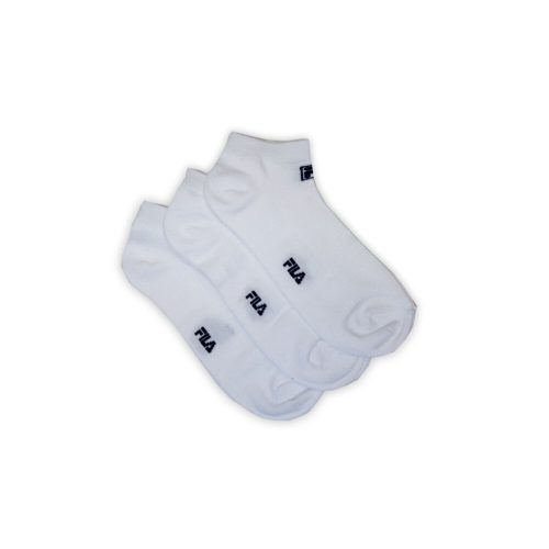 Fila Unisex atmungsaktive Sneakersocken - 3 Paar/Packung - Baumwoll-Sneakersocken - Weiß - 35-38