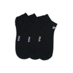  Fila Unisex atmungsaktive Sneakersocken - 3 Paar/Packung - Baumwoll-Sneakersocken - Schwarz - 35-38