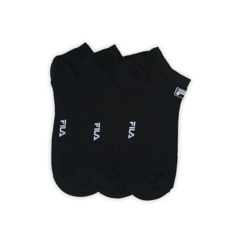 Fila Unisex atmungsaktive Sneakersocken - 3 Paar/Packung - Baumwoll-Sneakersocken - Schwarz - 35-38