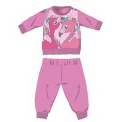   Flamingo Winter-Baby-Pyjama aus Baumwolle - Interlock-Pyjama - rosa - 92