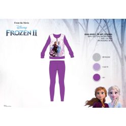   Winter Baumwoll-Interlock-Kinderpyjama - Disney Frozen - dunkellila - 98