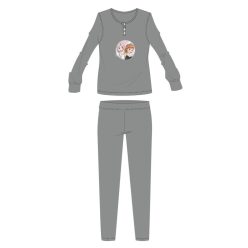   Disney Eiskönigin Flanell-Baumwoll-Pyjama - dickes Winter-Kinder-Pyjama - grau - 98