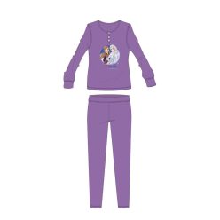   Disney Frozen Winter Cotton Children's Pyjama - Interlock Pyjama - Dark Purple - 116