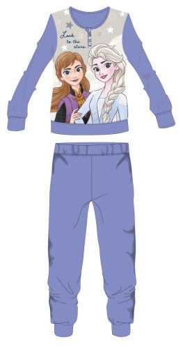 Disney Eiskönigin Fleece-Pyjama - dickes Winter-Kinder-Pyjama - blau - 122