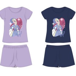   Disney Die Eiskönigin Baumwoll-Sommer-Set - T-Shirt-Shorts-Set - Dunkelblau - 128