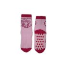 Rutschfeste Kindersocken - Die Eiskönigin - Vollplüsch - Herz Muster - Hellrosa - 27-30