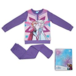 Winter Baumwoll Kinderpyjama - Die Eiskönigin - lila - 98